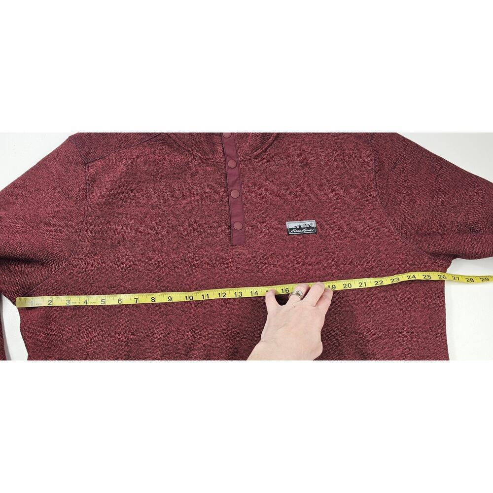 Eddie Bauer size XL red pocket pullover sweater warm EUC preppy mens casual - Picture 8 of 9